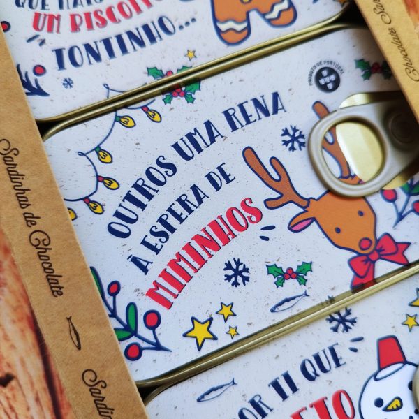 Pack 4 latas sardinhas chocolate - exclusivo revenda