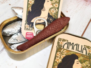 sardinhas de chocolate
