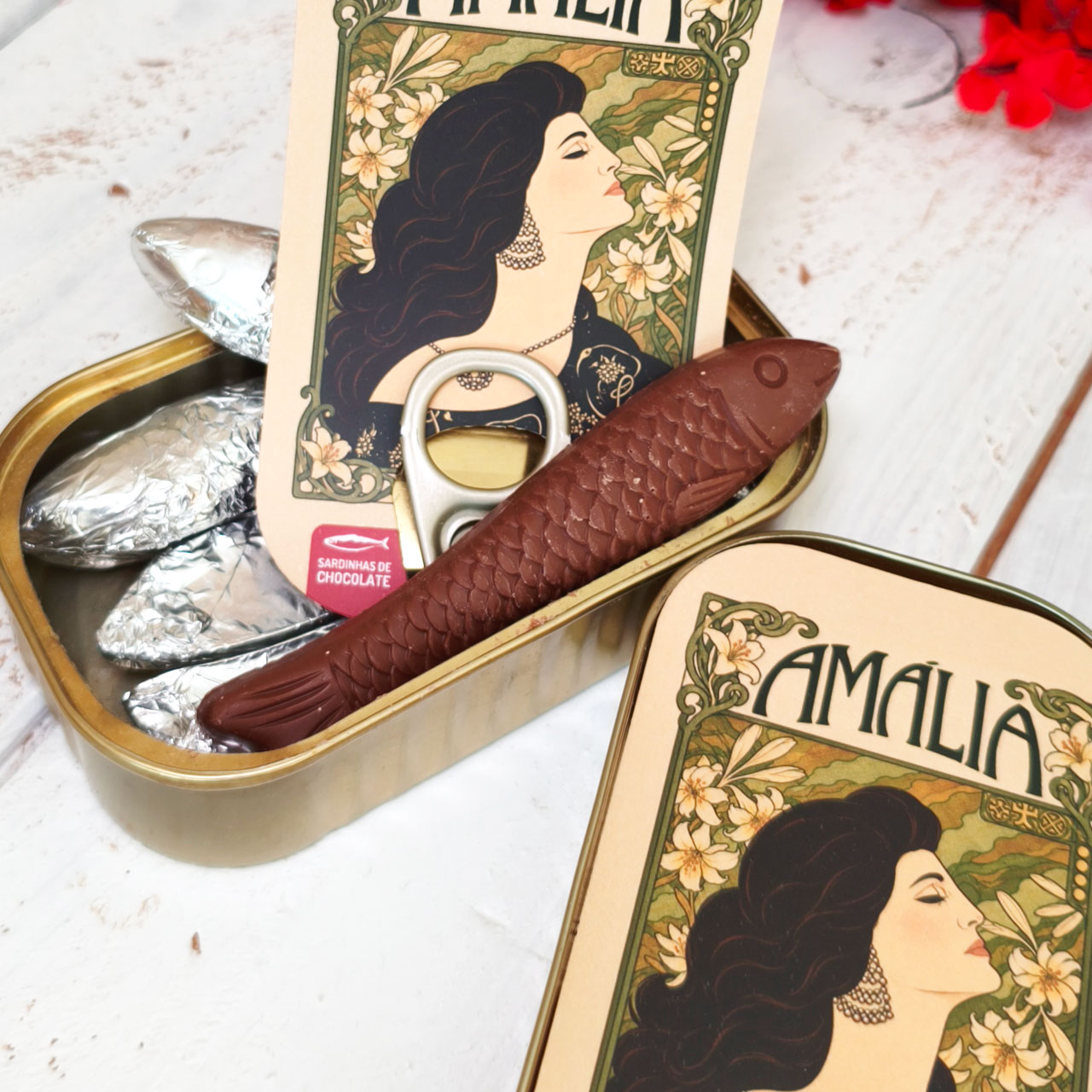 sardinhas de chocolate